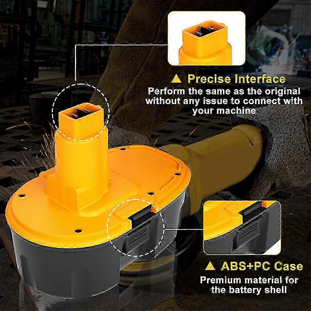 18V 6.0AH 4500mAh Battery Replacement for Dewalt 18V Cordless Power Tools DC9098 DC9096 DC9099 DC759 DC970 DW9578 DE9039 DE9095 DW9095 Easy to Instal
