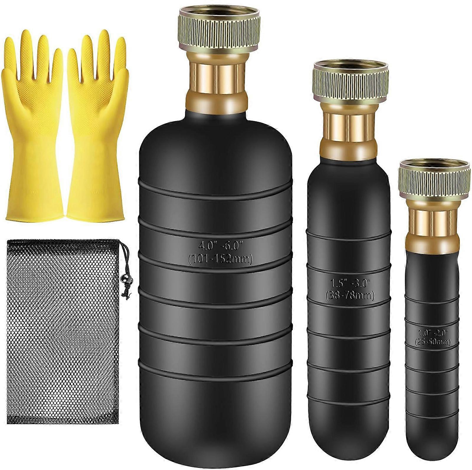 Fast Release Drain Cleaner Tool Safe Expandable Drain Bladder Tool Sink Bathtubs Drain Unclogger for 1in to 6in Pipes Multicolor