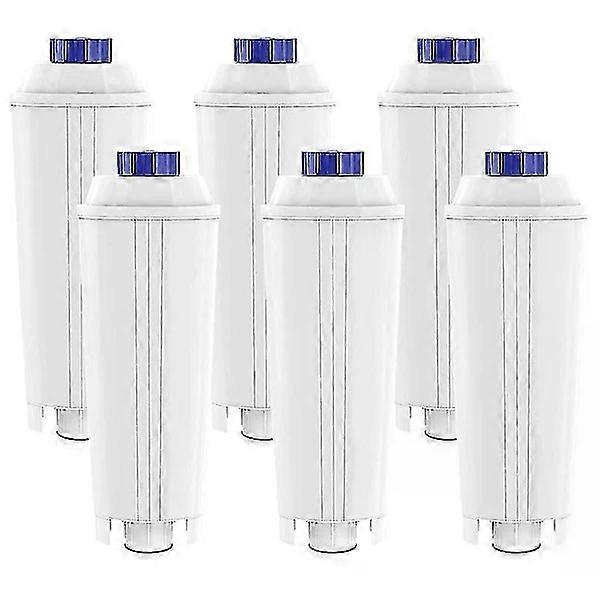 6-pack Coffee Machine Filters for Delonghi Dlsc002 Filter Ecam, Esam, Etam, Bco, Ec with Activated