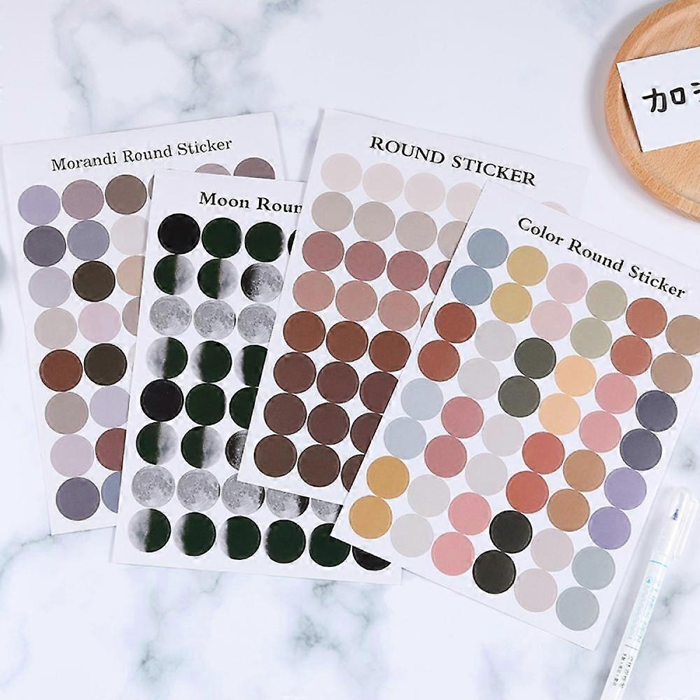 Round Removable Color-Code Dot Stickers - DIY Crafts Album Phone Cases Laptops Calendars Notebook