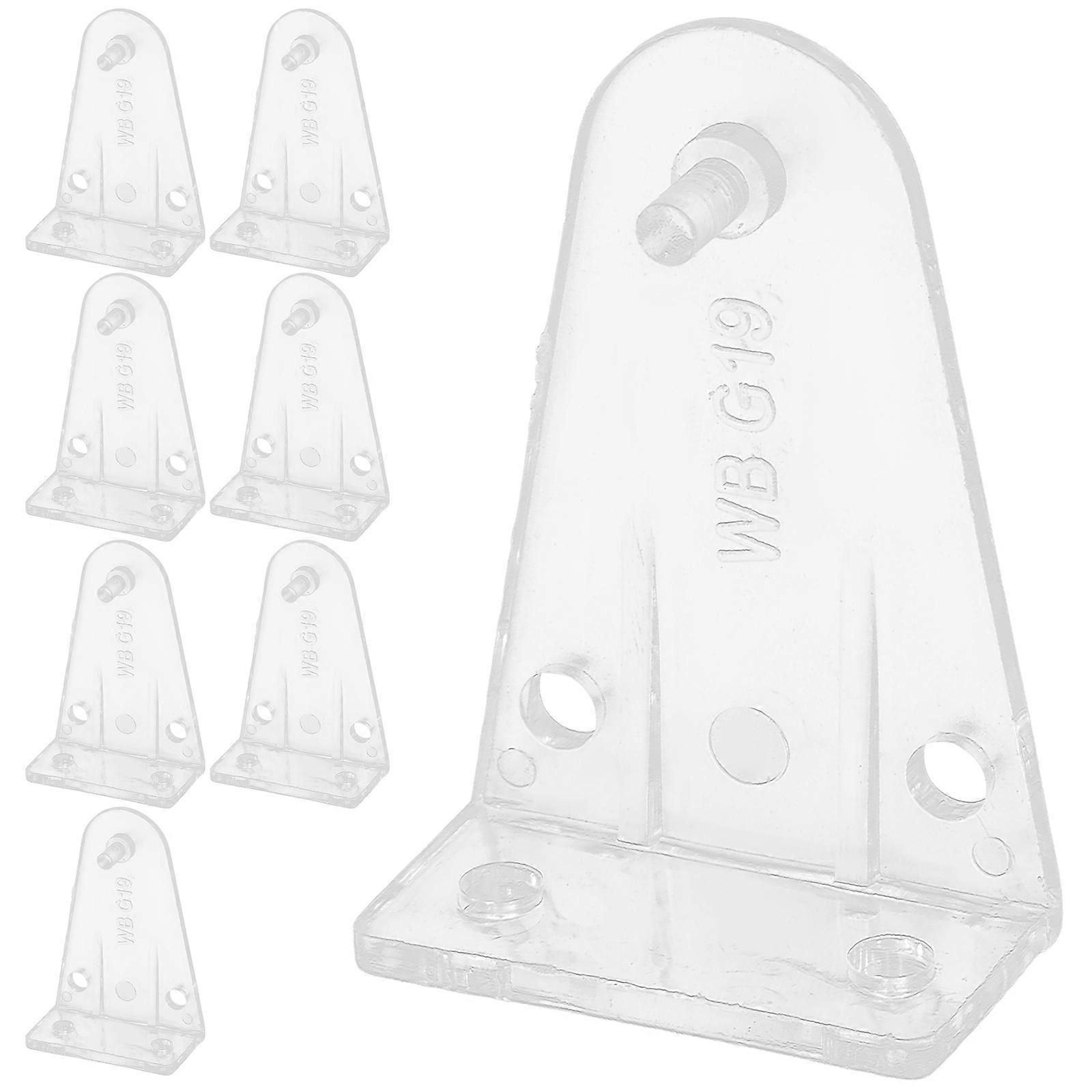 Transparent Acrylic Hold Down Brackets for Window Blinds 8Pcs Set