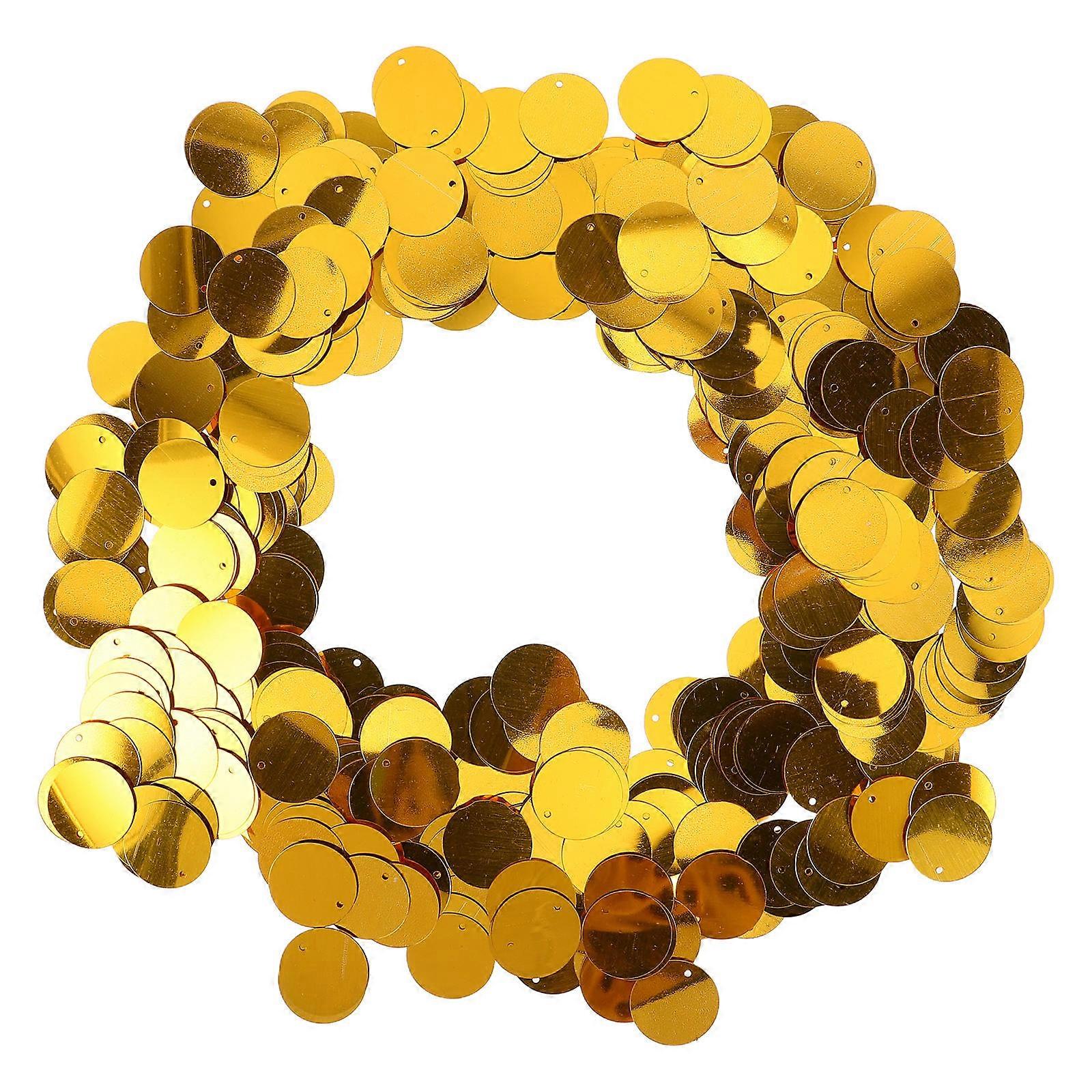 Flat Round Golden Sequin For Belly Dancing Nightclub Performances Single Hole Design 1 Set