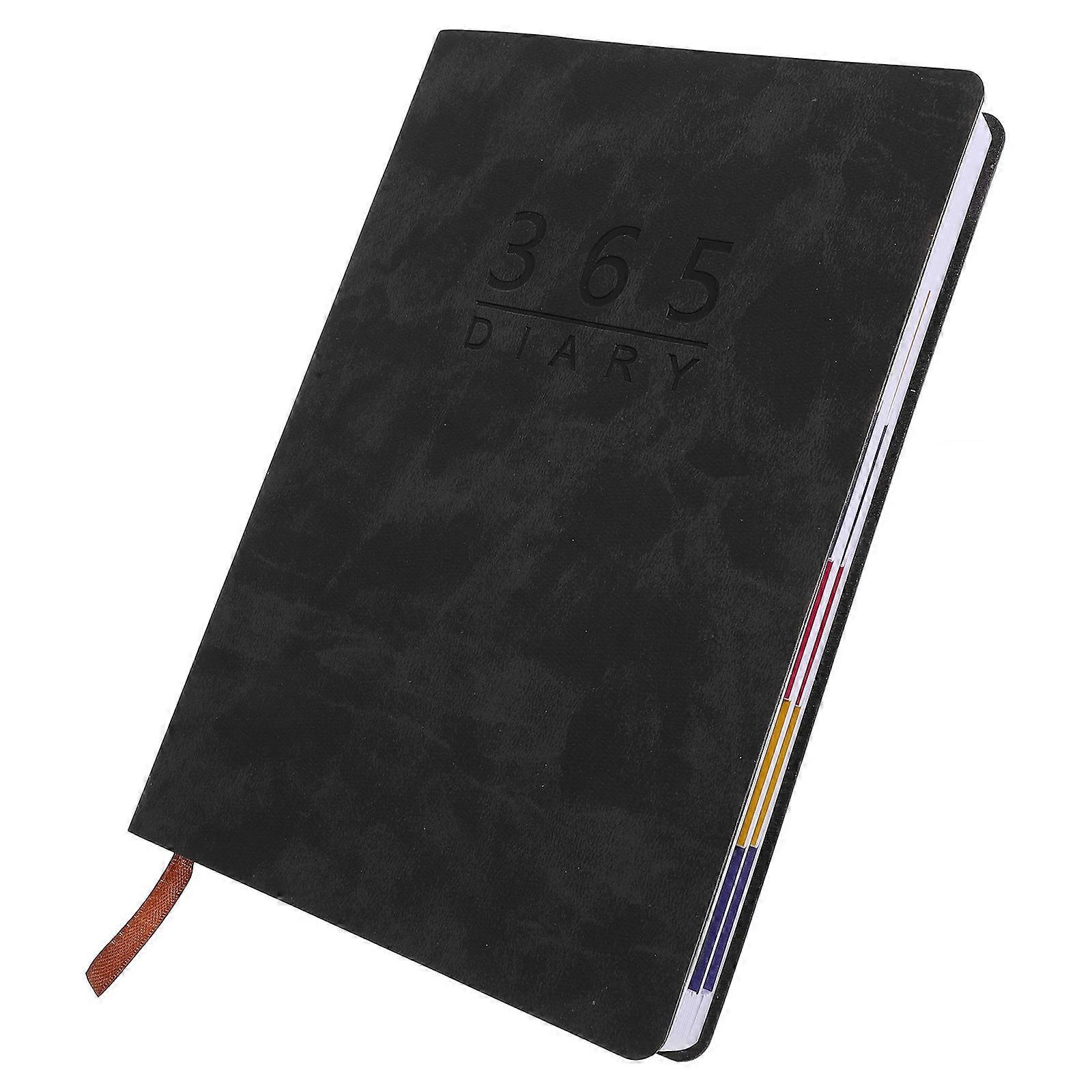 Soft PU Daily Planner Notebook 2pcs for Office Students and Teachers with Glazed Printing for Writing and Appointments