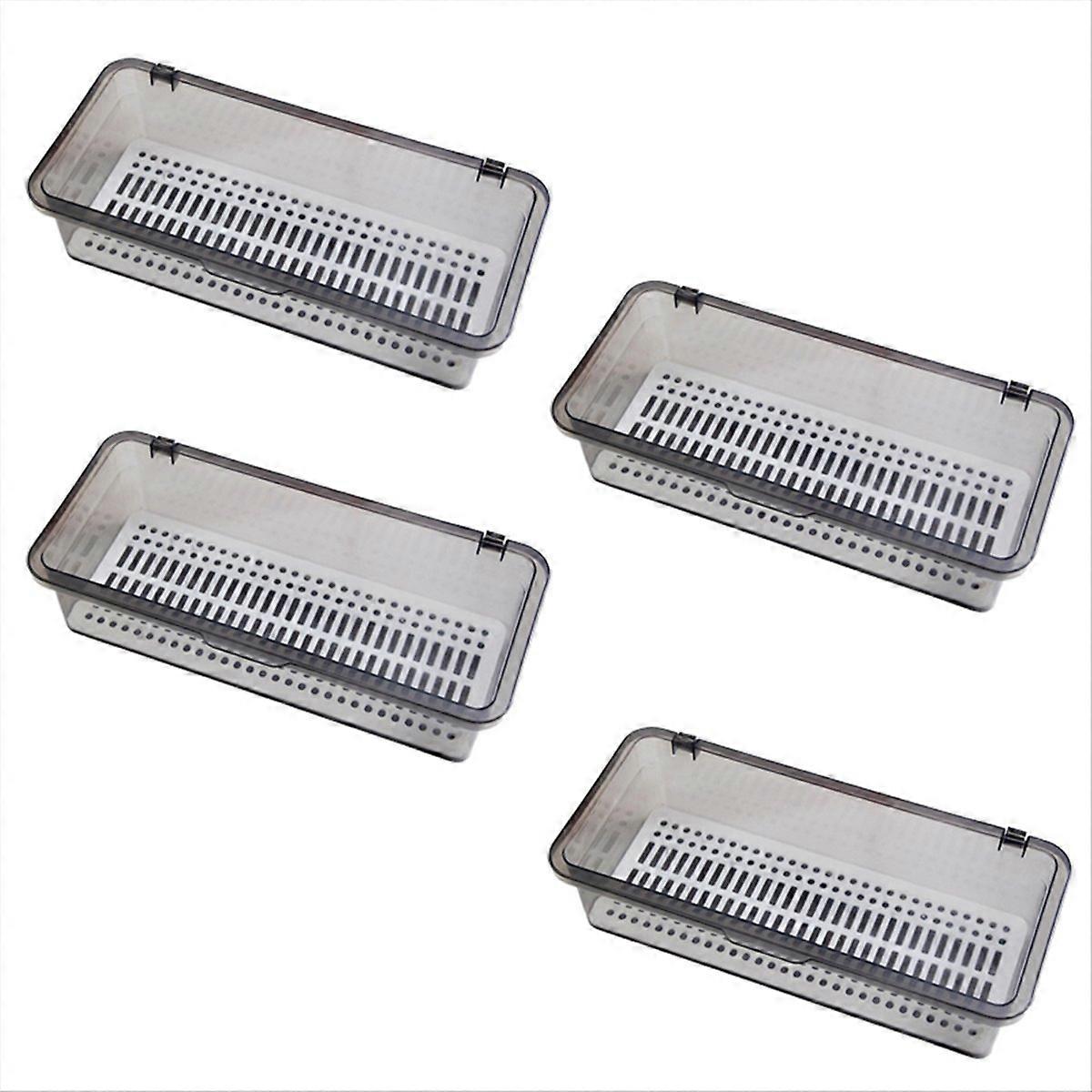 Kitchen Bowl and Chopsticks Storage Box Cosmetics Storage Gray