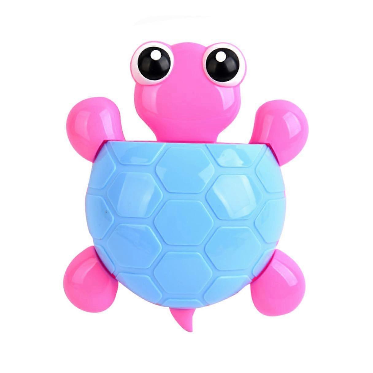 2 Pack Turtle Toothbrush Holder with Suction Cup Wall Mount Toothpaste Organizer for Bathroom Adults Blue