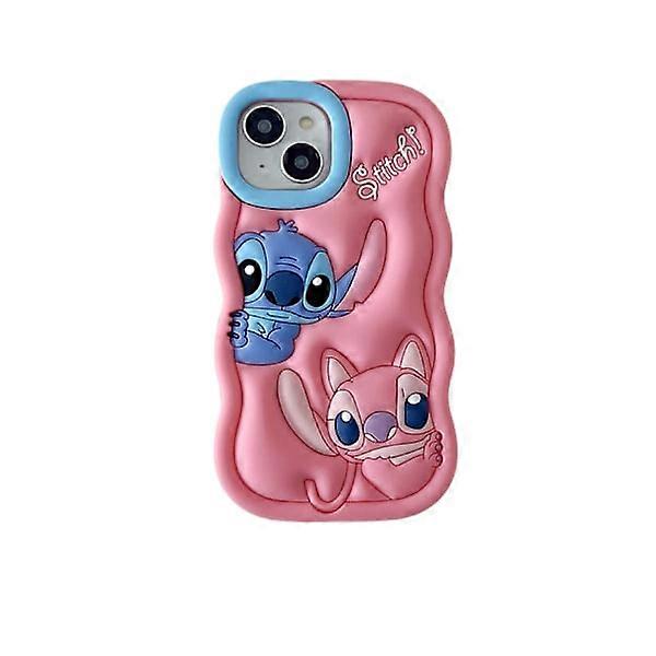 Compatible with iPhone 6/7/8/XR/11/12/13/14/15 Case, Lilo & Stitch Soft Silicone Cute Phone Protective Case compatible with iPhone 11 Pro Max
