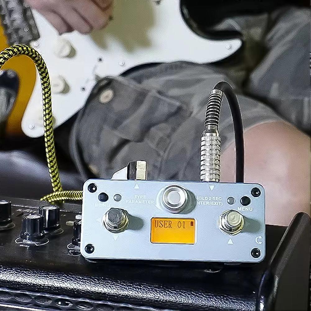 Guitar Accessories Effect Pedal Multiple Effects 16 User Modes Swith Small and Convenient Grey