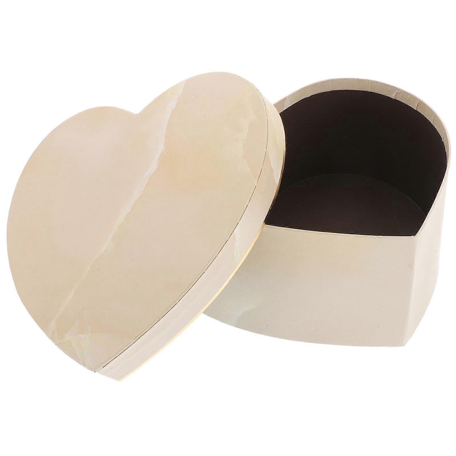 Elegant Heart Shaped Gift Box Marble Pattern for Storage 9Pcs