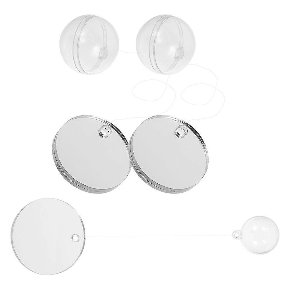 Transparent Betta Fish Mirror for Training with Floating Ball 3Pcs Acrylic Set