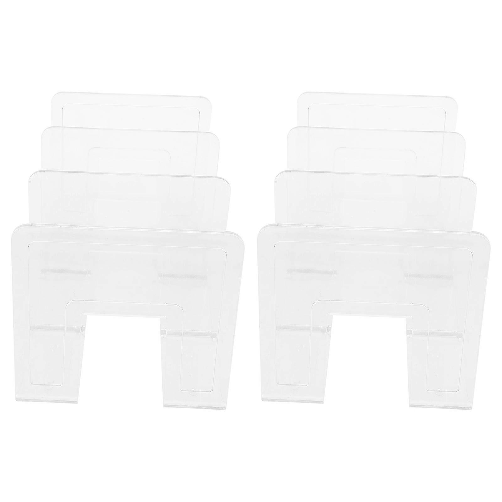 Transparent Acrylic Book Organizer for Storage 2Pcs Tabletop Book Support
