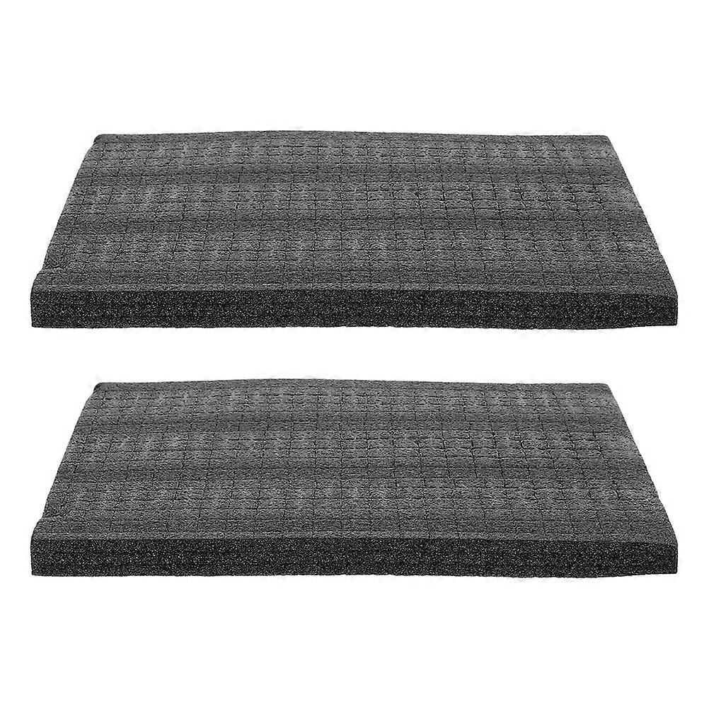 Black Foam Tool Box Inserts for Shock Absorbing Protection 2Pcs Set