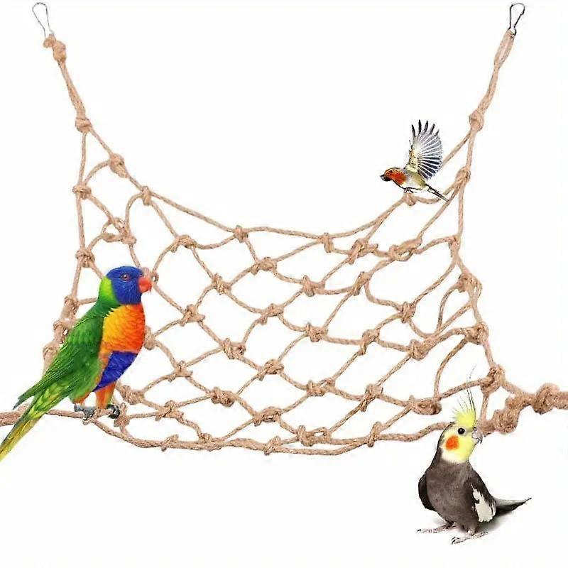 Parrot Swing Rope Bird Hanging Climbing Net with Hook Hammock Ladder Chew Play Toy, Gym Rat Rabbit Pet Supplies, Fun and Interactive Design