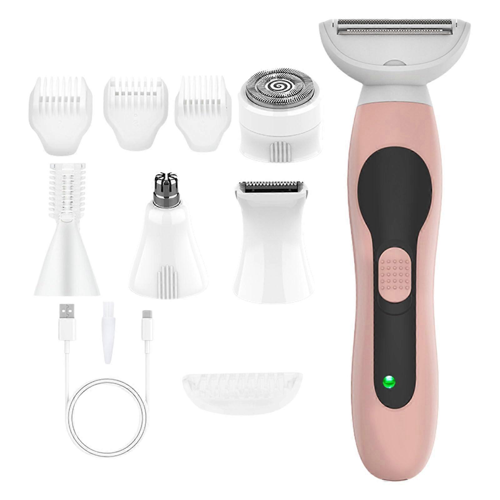Women Hair Removal Kit with Precision Cutting Heads, USB Rechargeable Electric Shaver for Full Body