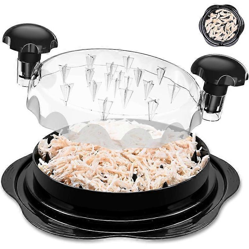 Kipfilet versnipperaar Twist Large: 2025 10,8" Pro-Grade zichtbare vleesversnipperaar met antislip bladvormige basis, handvat, kipfilet versnipperaar