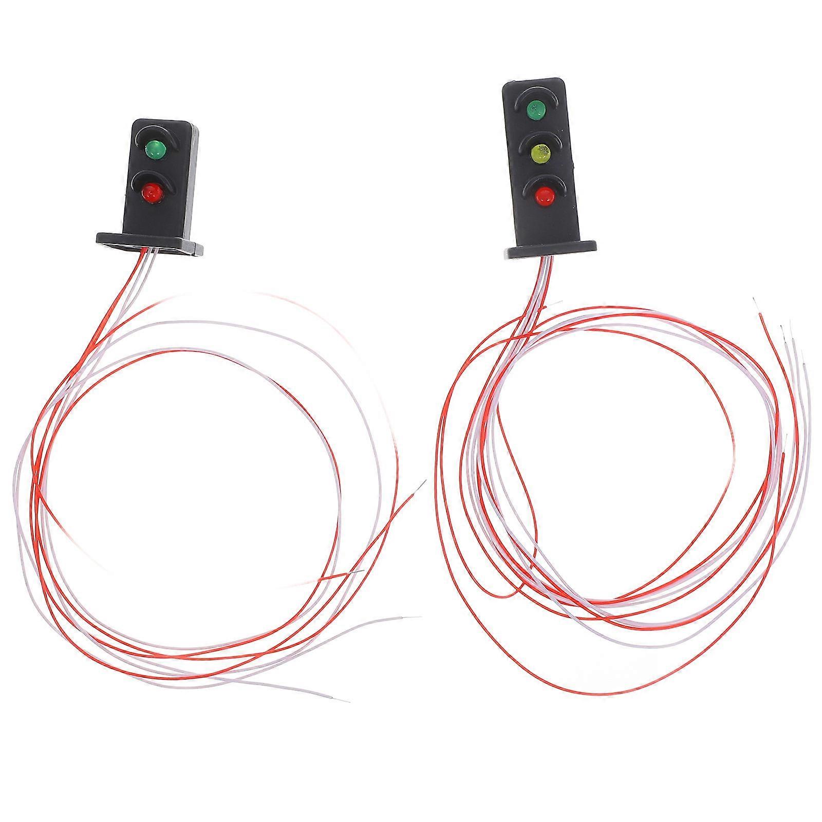 Simulated Signal Light Material for Decoration 2Pcs Black ABS