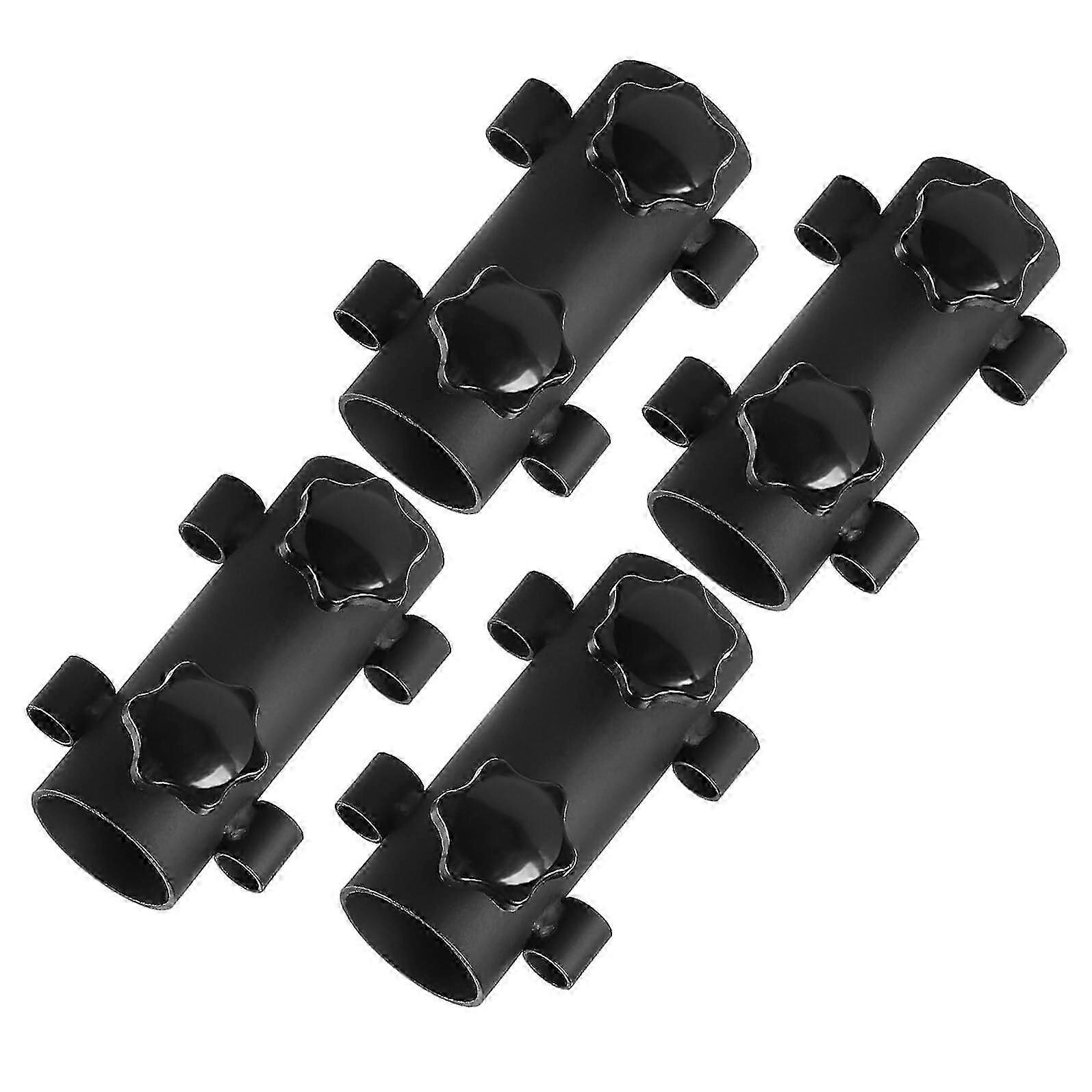 4pcs Adjustable Steel Canopy Pole Holders with Dual Nut Lock for Camping Tents, Patio Umbrellas and Awning Shade