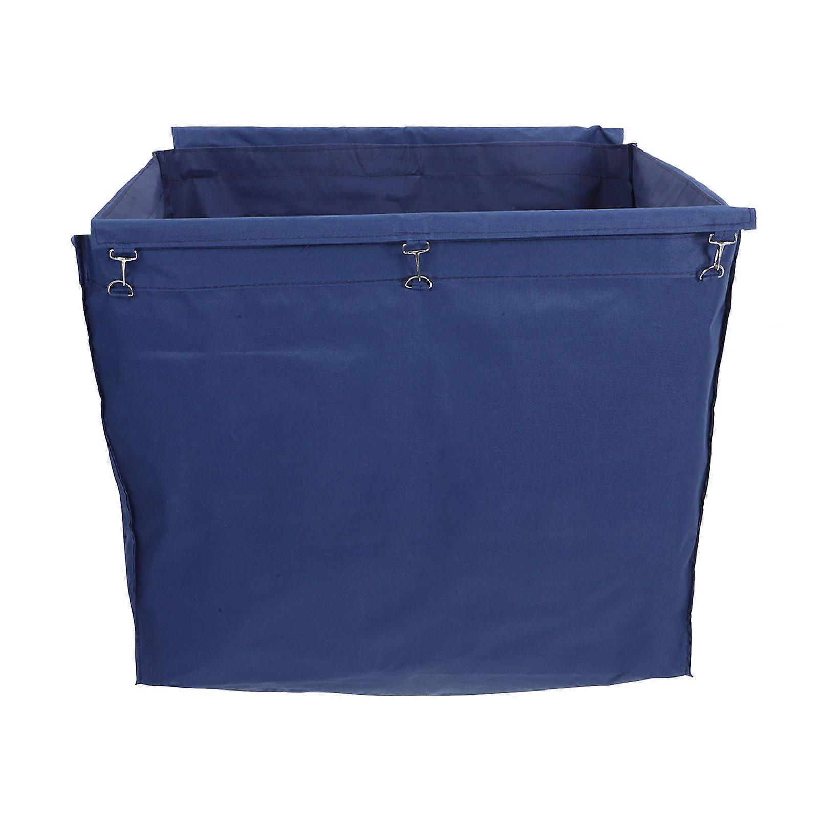 Replacement Janitorial Cart Bag For Housekeeping Cart With Metal Hook In Dark Blue For Efficient Trash Collection 1 Set