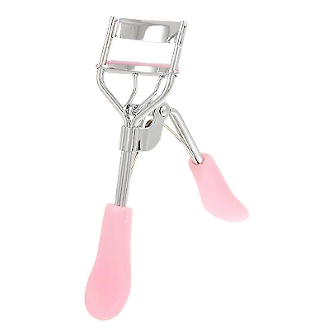 Pink Eyelash Curler with Rubber Pad for Lasting Curl Effect and Comfortable Grip