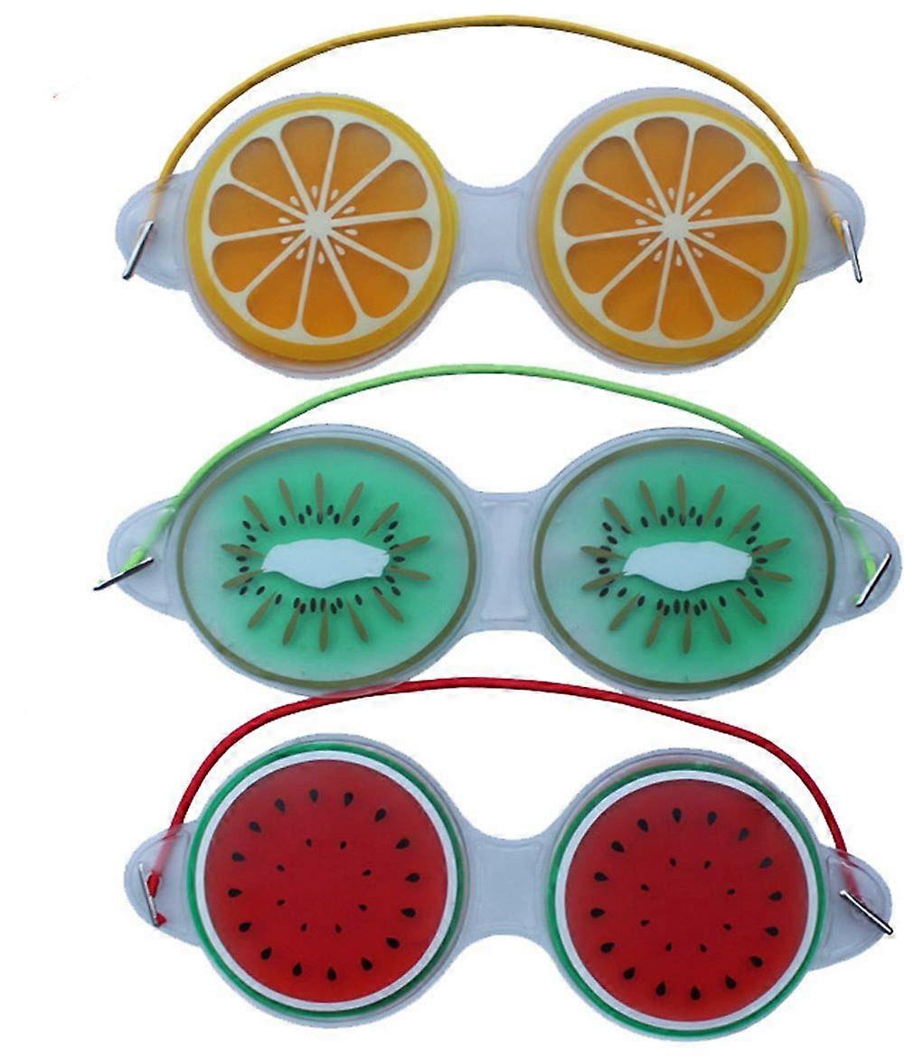 Gel Eye Mask 3 Pack – Reusable Hot Cold Eye Compress for Puffiness, Dark Circles, Adjustable Strap