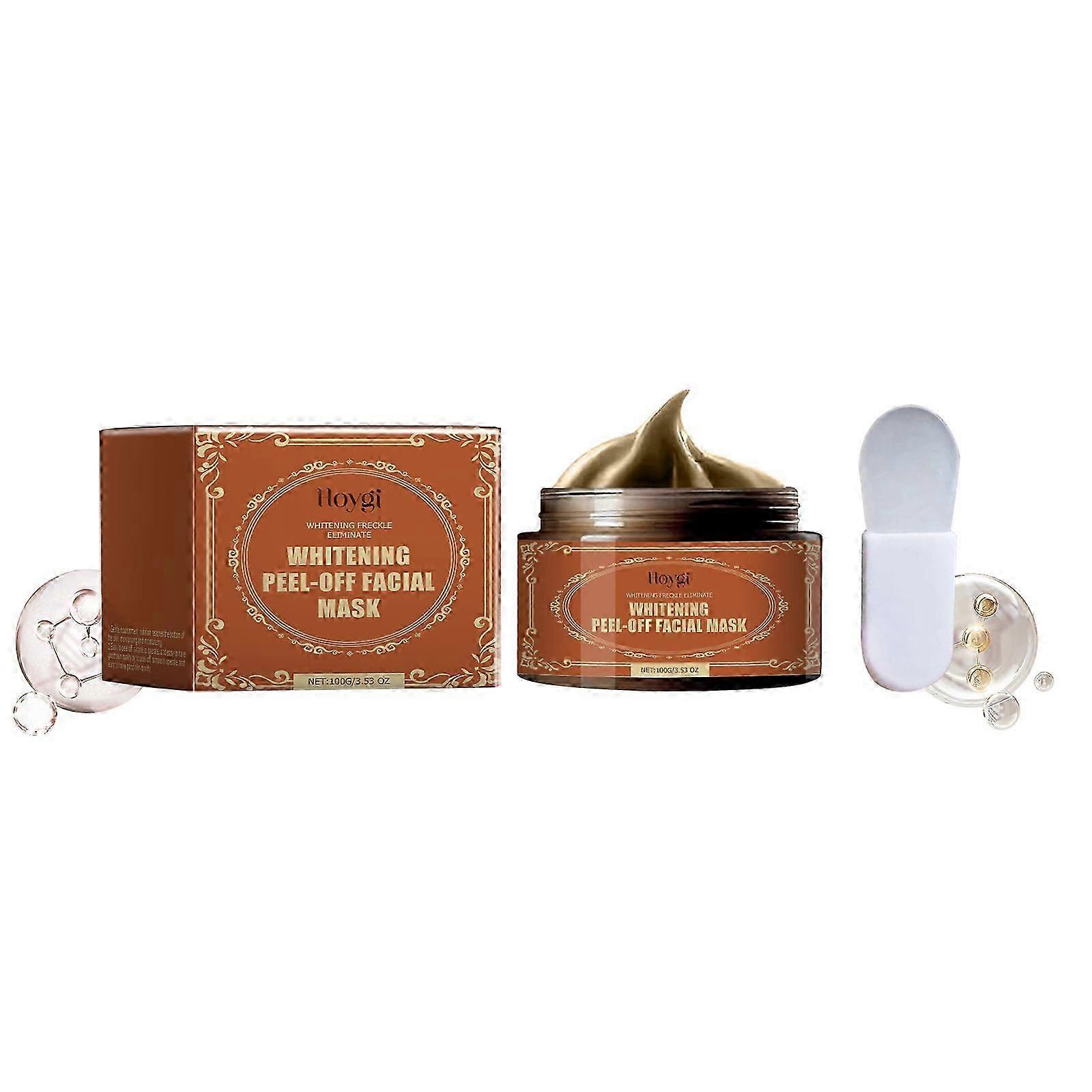 Peel-Off Mask with Scraper - Hydrates, Tightens & Brightens Skin for All Types