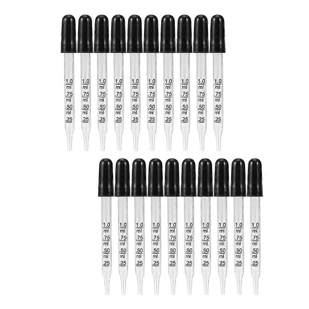 Calibrated Glass Dropper Pipette Dropper for Labs 20Pcs Set