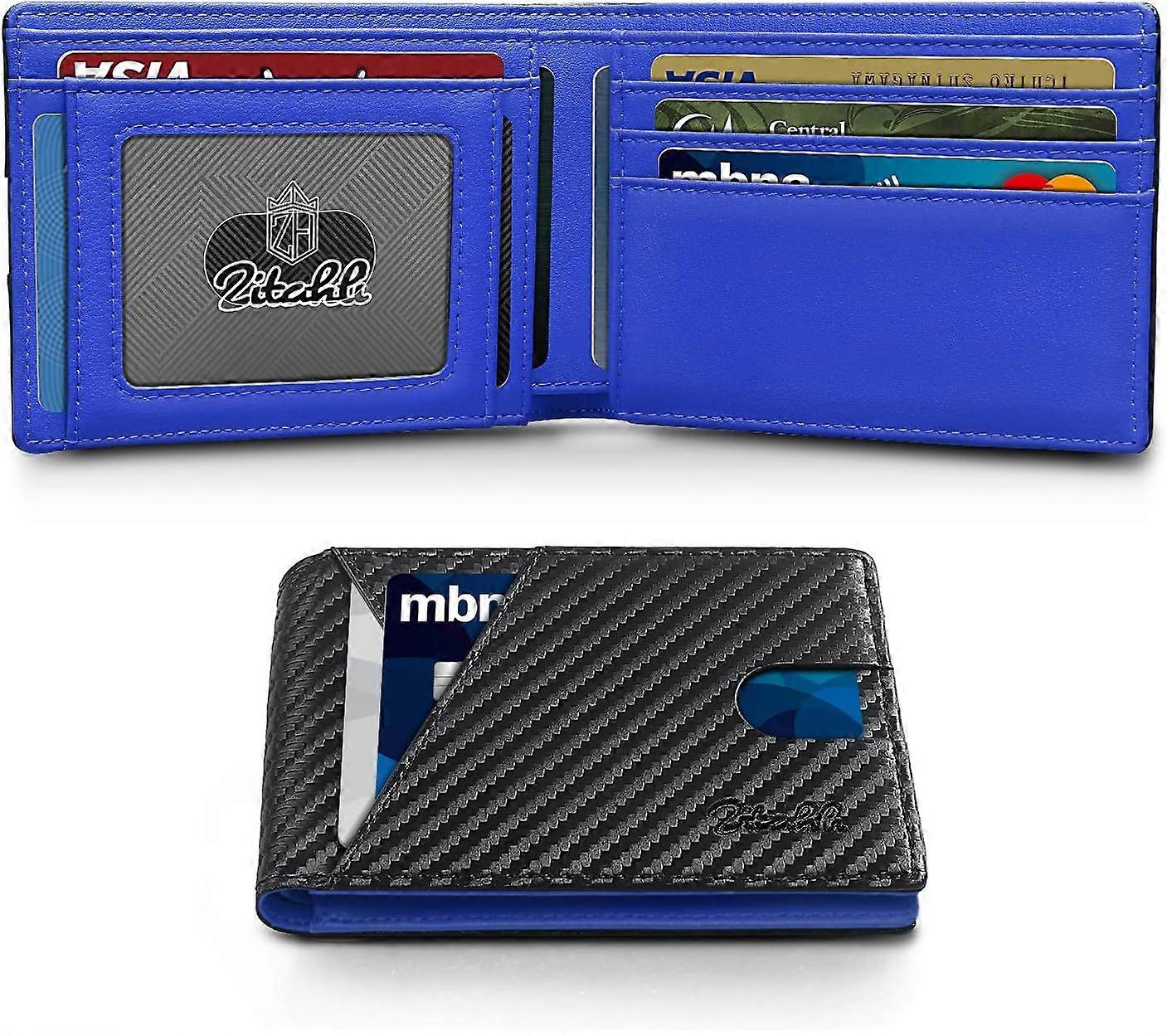 Wallet for Men,Mens Wallet,Slim Leather , Blocking 11 Slots Gift Box