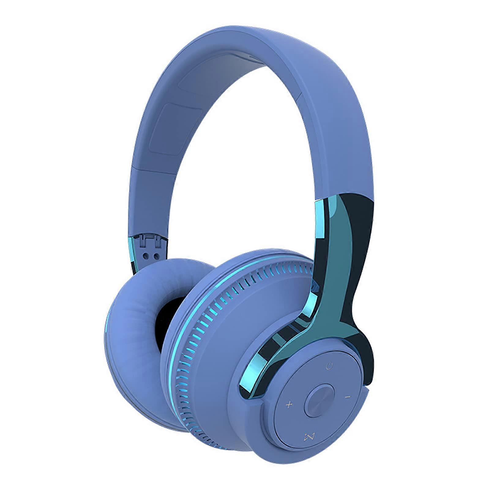H2 Bluetooth Headphones OverEar, 24H Playtime, HiRes Audio, Memory Foam Ear Cups, Blue