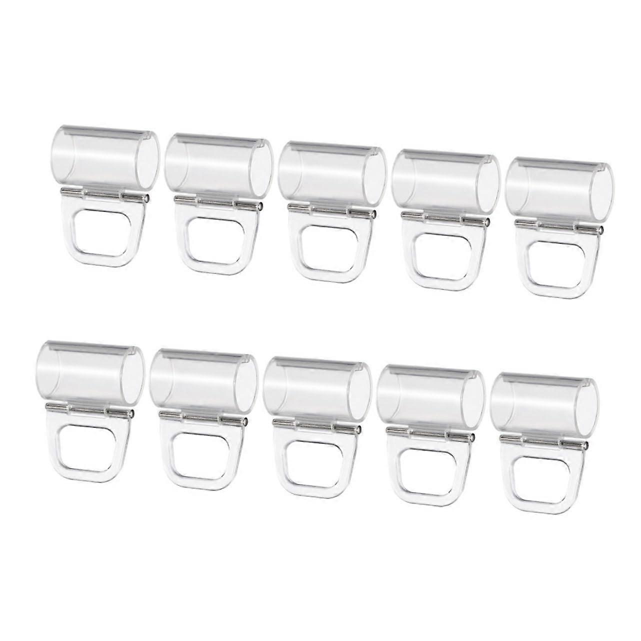 10pcs Clear Plastic Roller Shade Clips for Tool Install and Durable Window Blind Mounting