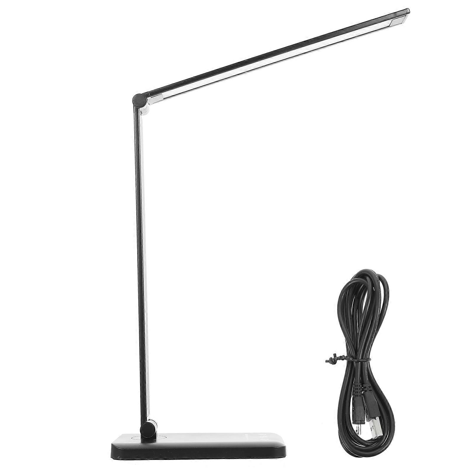 Soft Light Desk Lamp 5-modes Adjustable Brightness Touch Control Timer Setting Foldable For Dorm 1Pcs