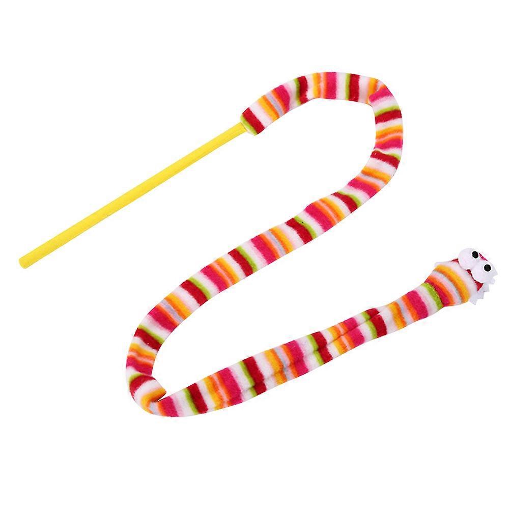 Interactive Snake Cat Toy Wand Multi Colored 115.00X5.50X0.50CM Changeable Head 1Set