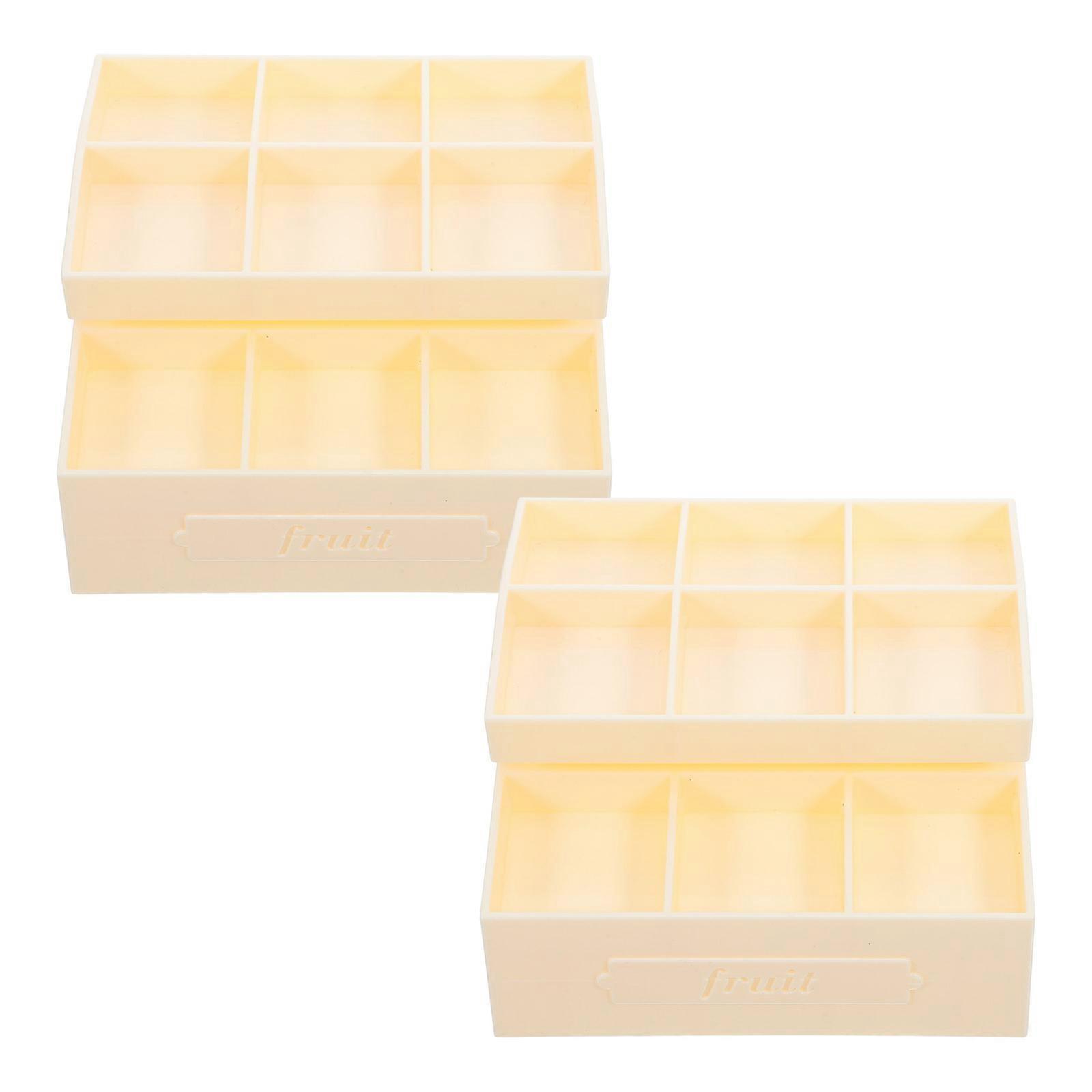 Miniature Dollhouse Fruit Rack Plastic Display Stand 2Pcs Set