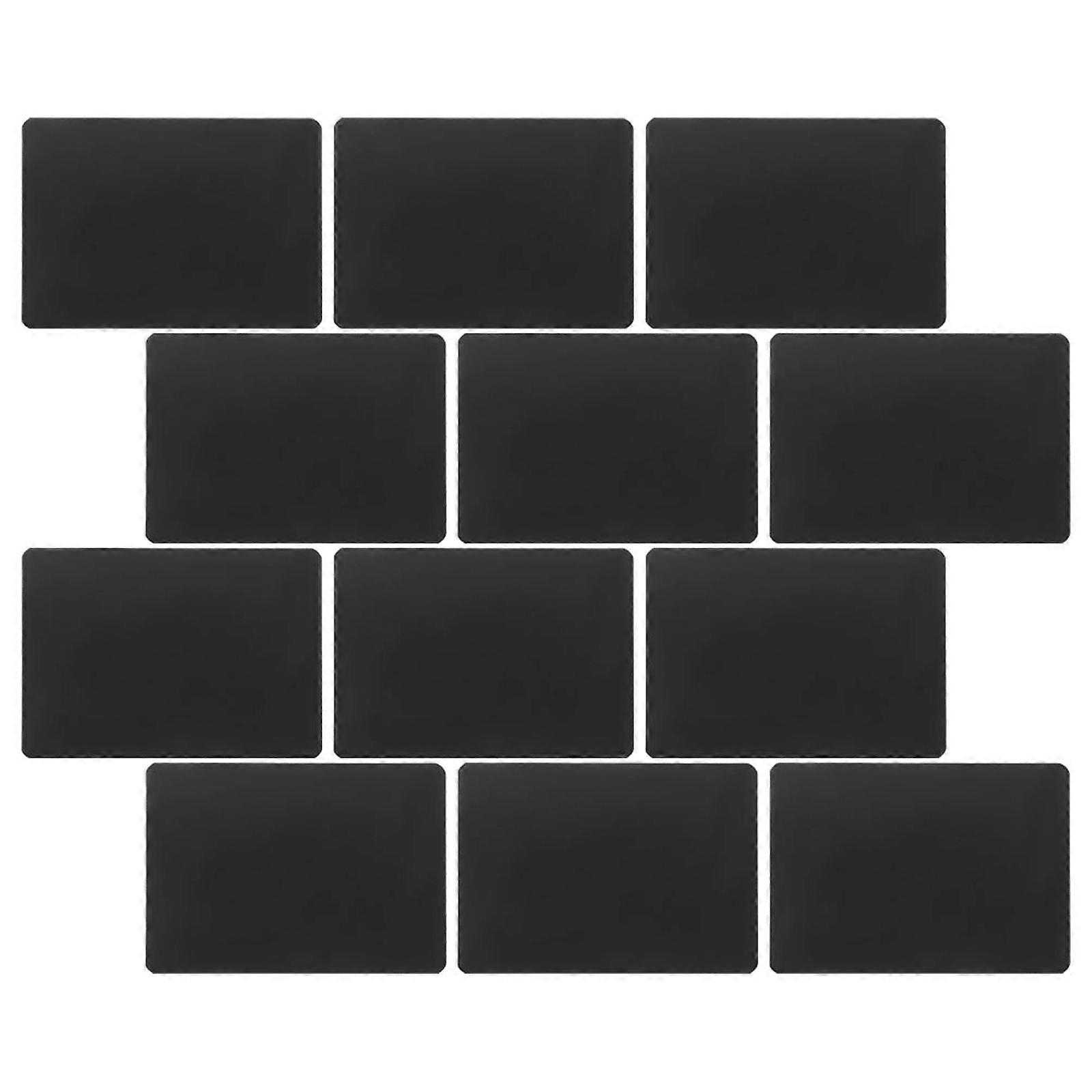 Sign Display Tag Mini Chalkboard for Display 12Pcs Black Durable ABS Material