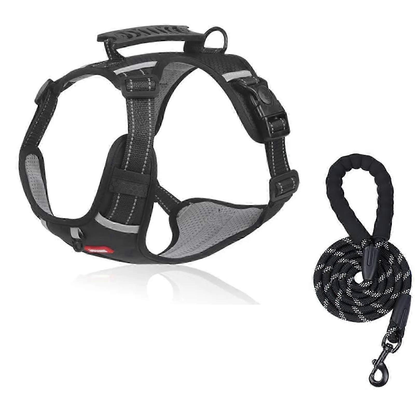 No-pull dog harness for pets XL Black
