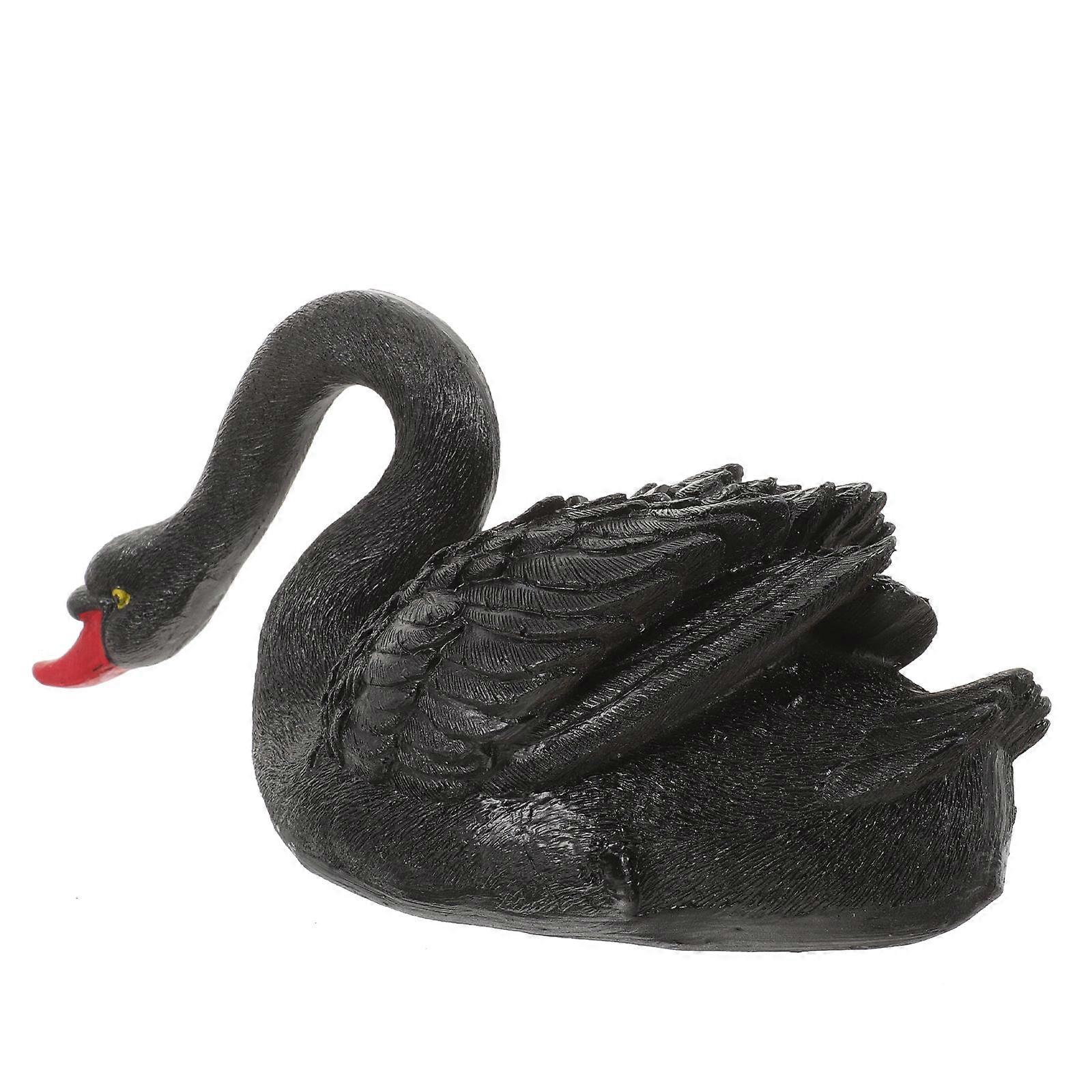 Simulation Floating Swan Decorative Figurine for Garden 28x12.5cm 1Pack