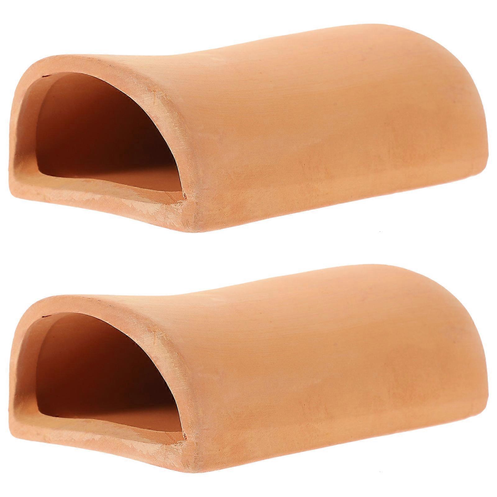 Fish Shrimp Ceramic Breeding Cave Aquarium Decoration 2Pcs Hideouts