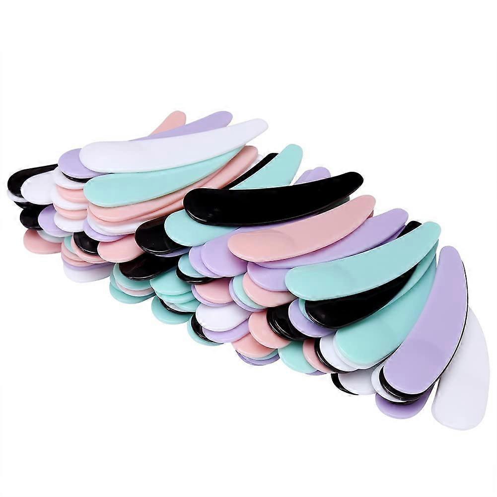 100Pcs Disposable Plastic Makeup Spatula Set for Cream and Mask, Multicolor Cosmetic Tools