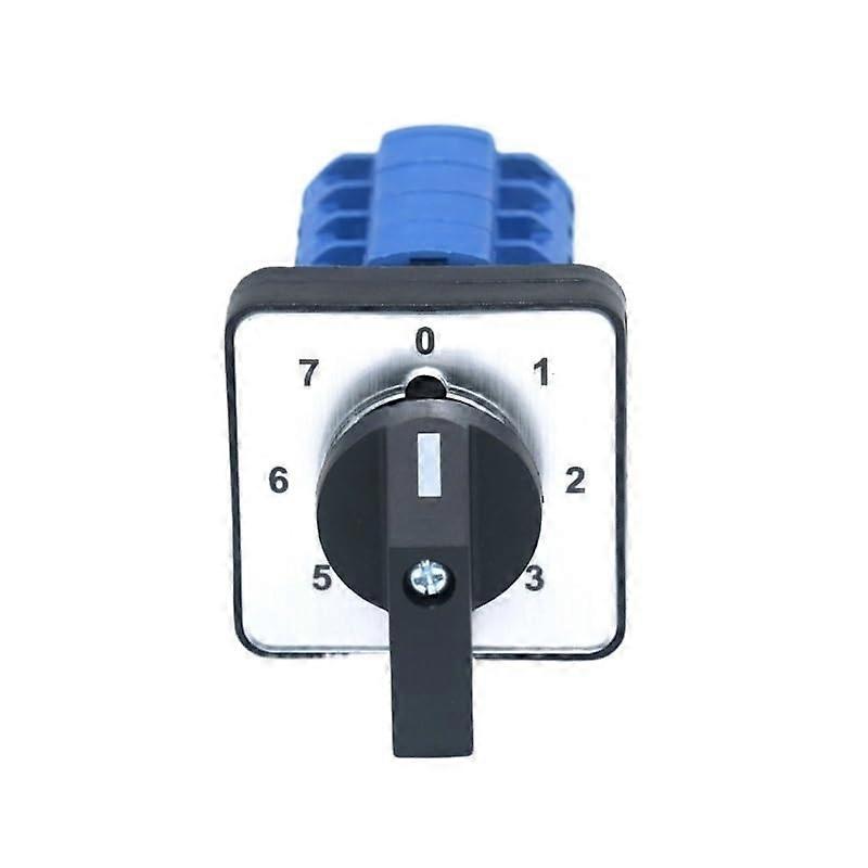 LW2620 4 Pole Cam Changeover Switch 20A Panel Mount Rotary Switch 8 Position 48x48mm