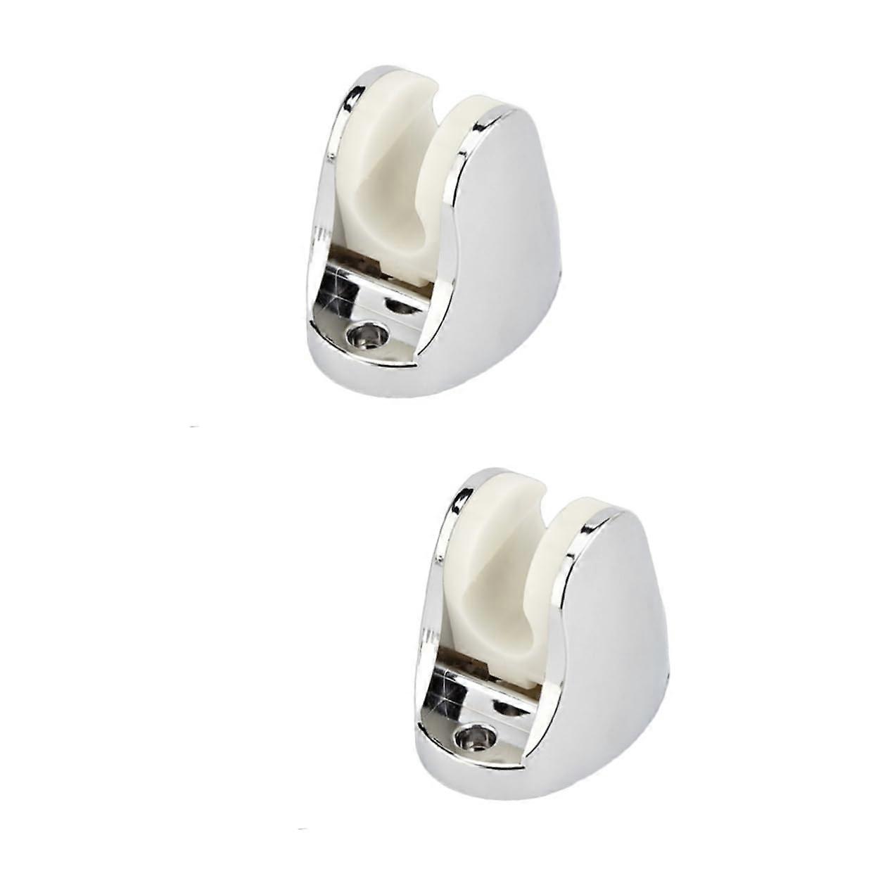 2pcs Adjustable Shower Head Holder with Suction Cup and Wall Mounted Bathroom Towel Hooks