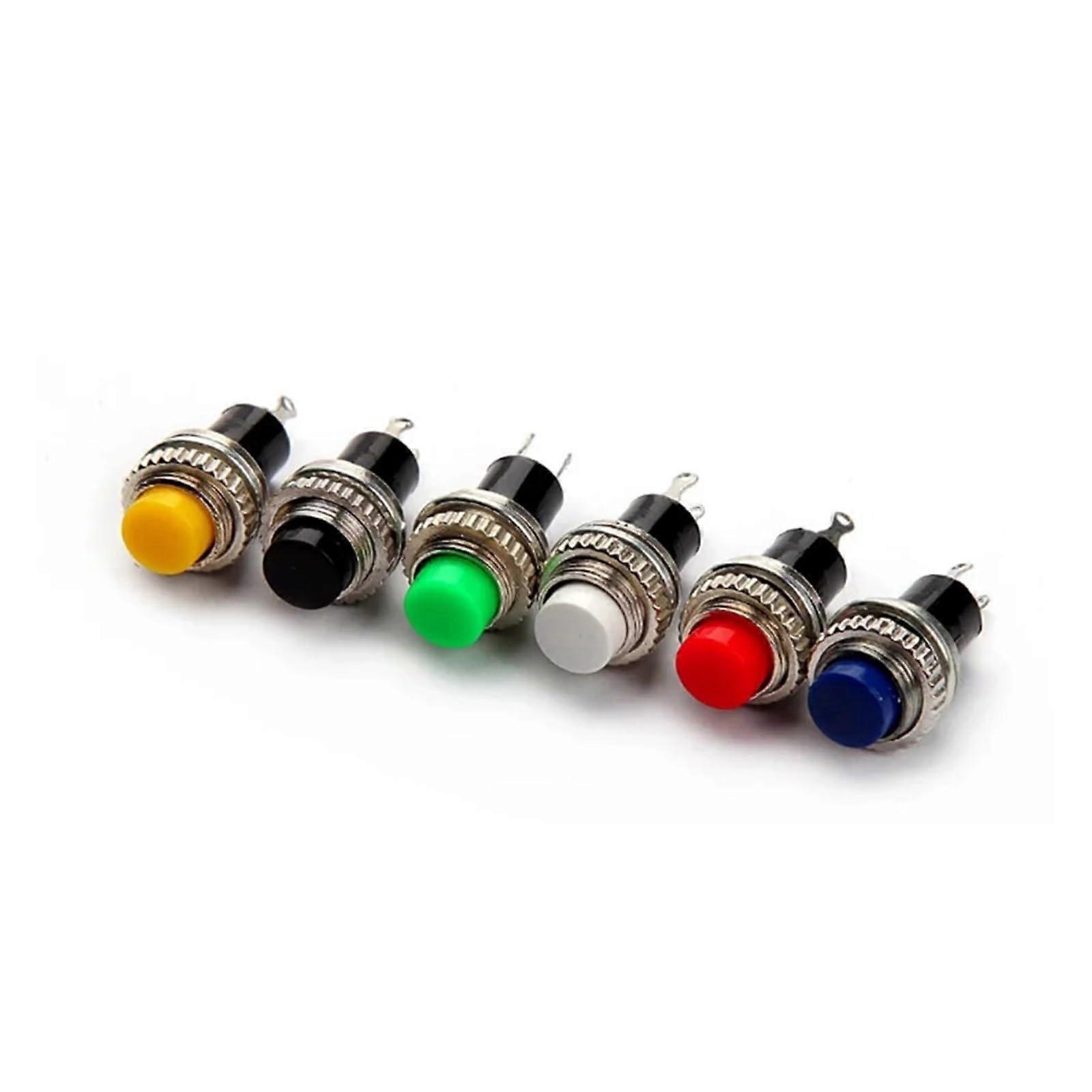 10pcs 10mm MultiColor Round Momentary Push Button Switch NO Panel Mount Compact Design