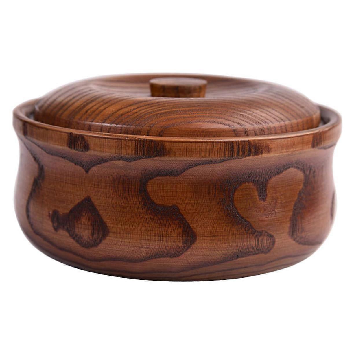 Wooden Serving Platter Solid Wood Round Fruit Plate for Dessert Salad MultiPurpose Use