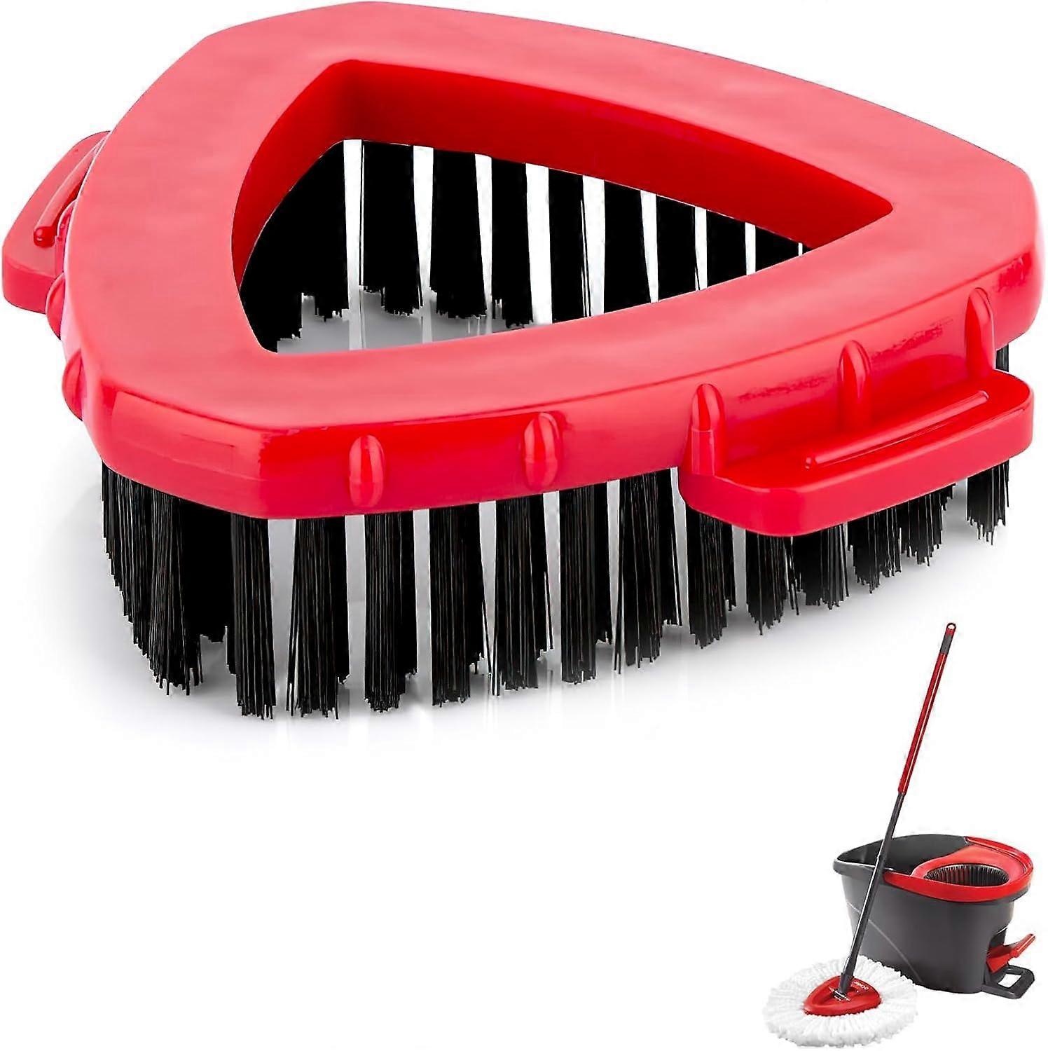 Spin Mop Replacement Head with Angled Bristle Design, Deep Stain Removal Brush for Vileda Turbo