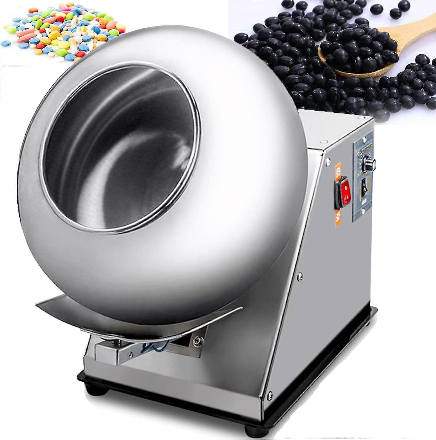 Small Commercial Chocolate Coating Machine with Consistent Temperature Control for Tablets and Nuts 110V