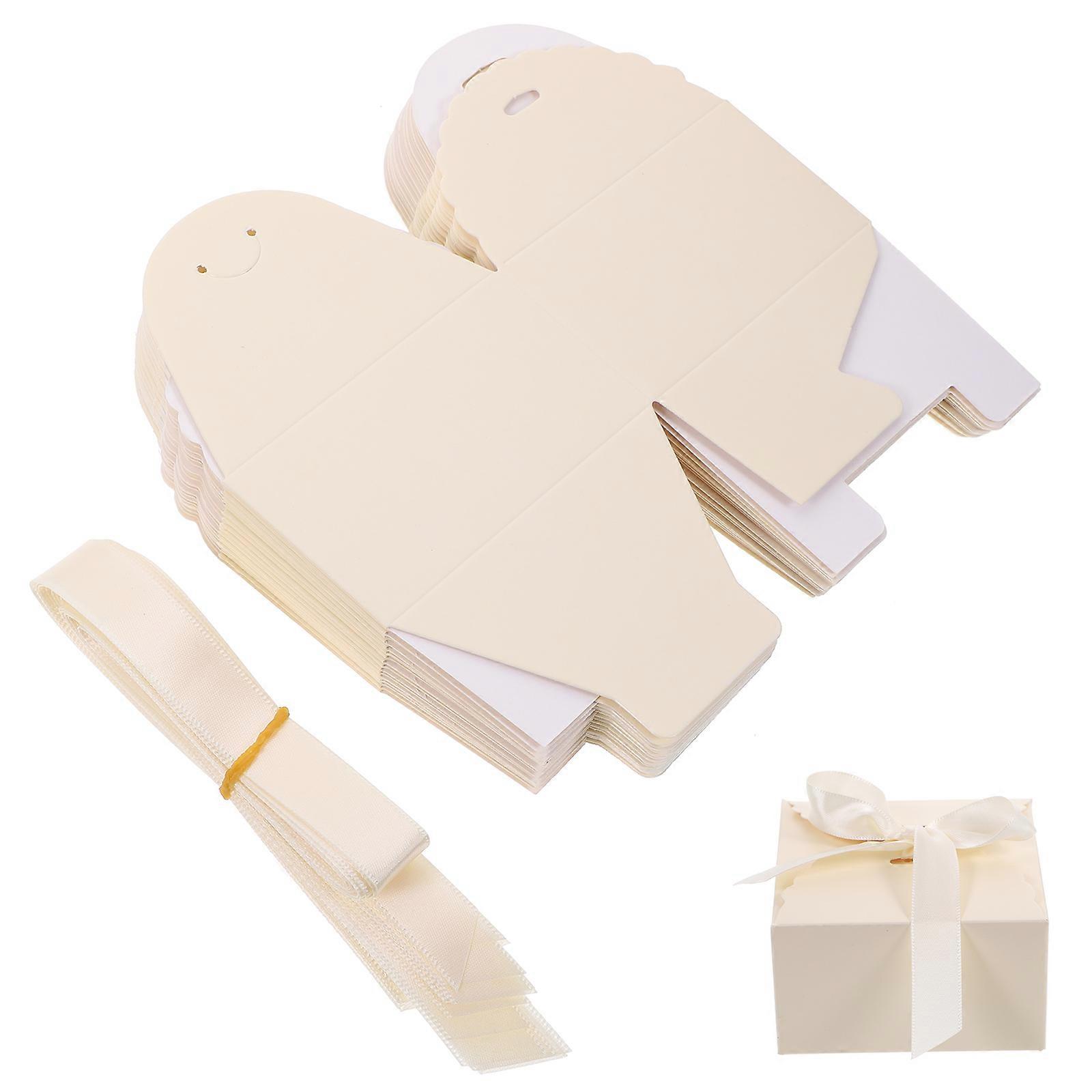 Gift Boxes Squared for Storage Use 20Pcs Handmade Soap Boxes Light Yellow