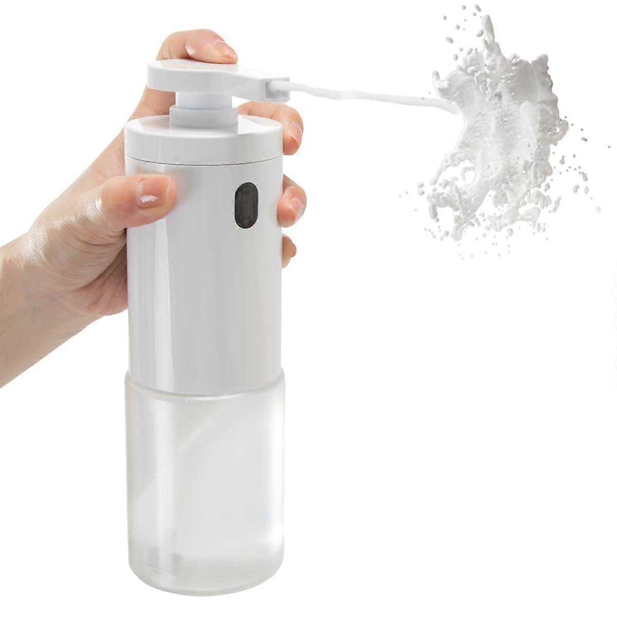 Automatic Foaming Soap Dispenser with Touchless Sensor and Manual Pump, IPX5 Waterproof Rechargeable for Kitchen Bathroom