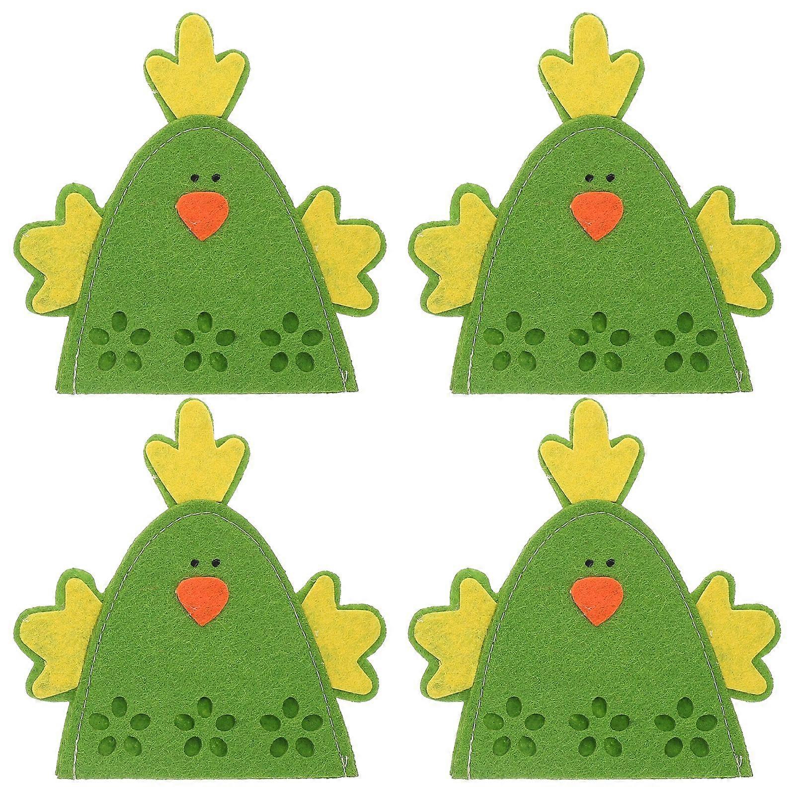 4pcs Easter Egg Covers Easter Chick Shaped Egg Wraps Easter Egg Storage Bags Decorative Egg Covers For Easter Party Decorations Spring Table Decoratio