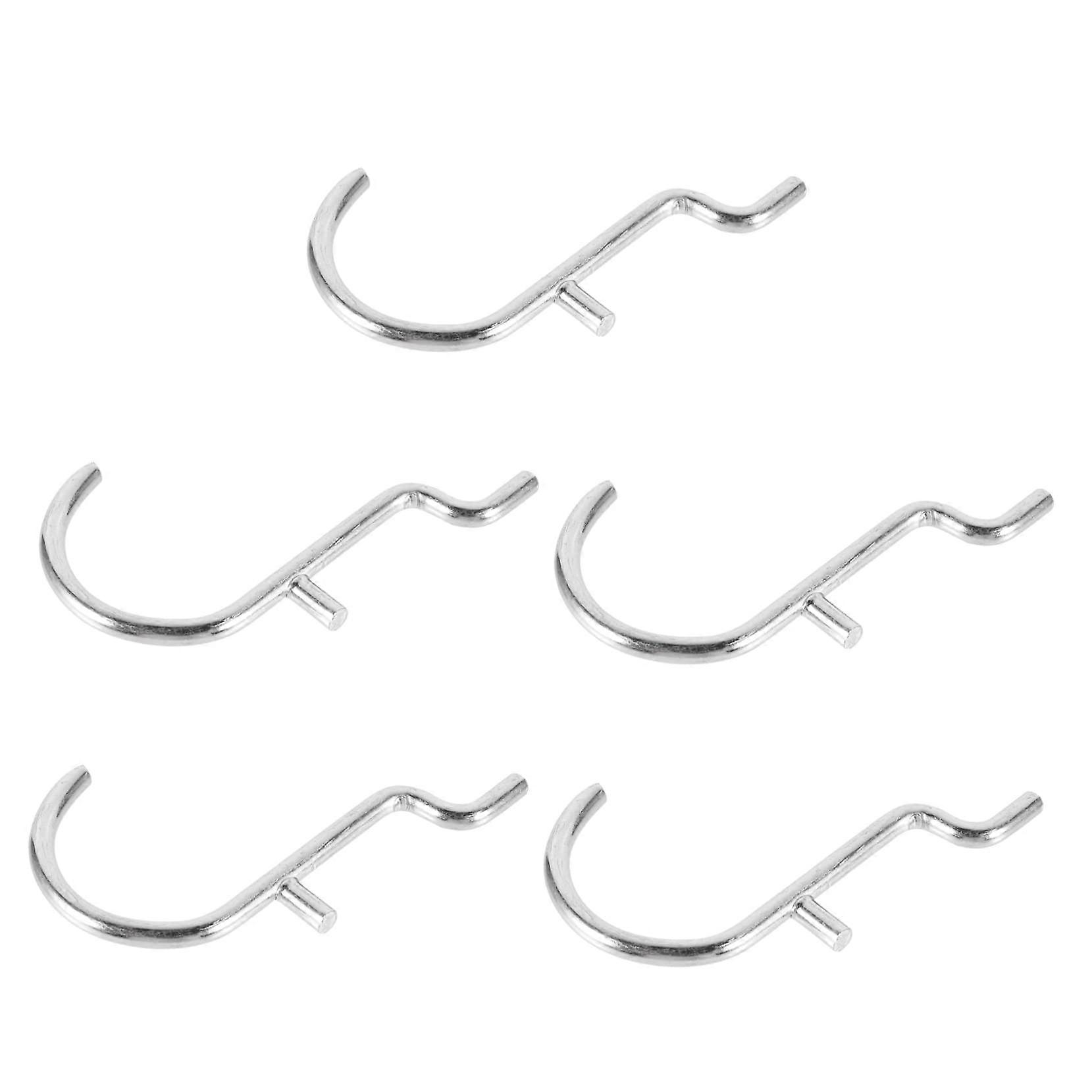 5pcs Heavy Duty U Shape Pegboard Hooks Durable Stainless Steel for Garage Tool Organization