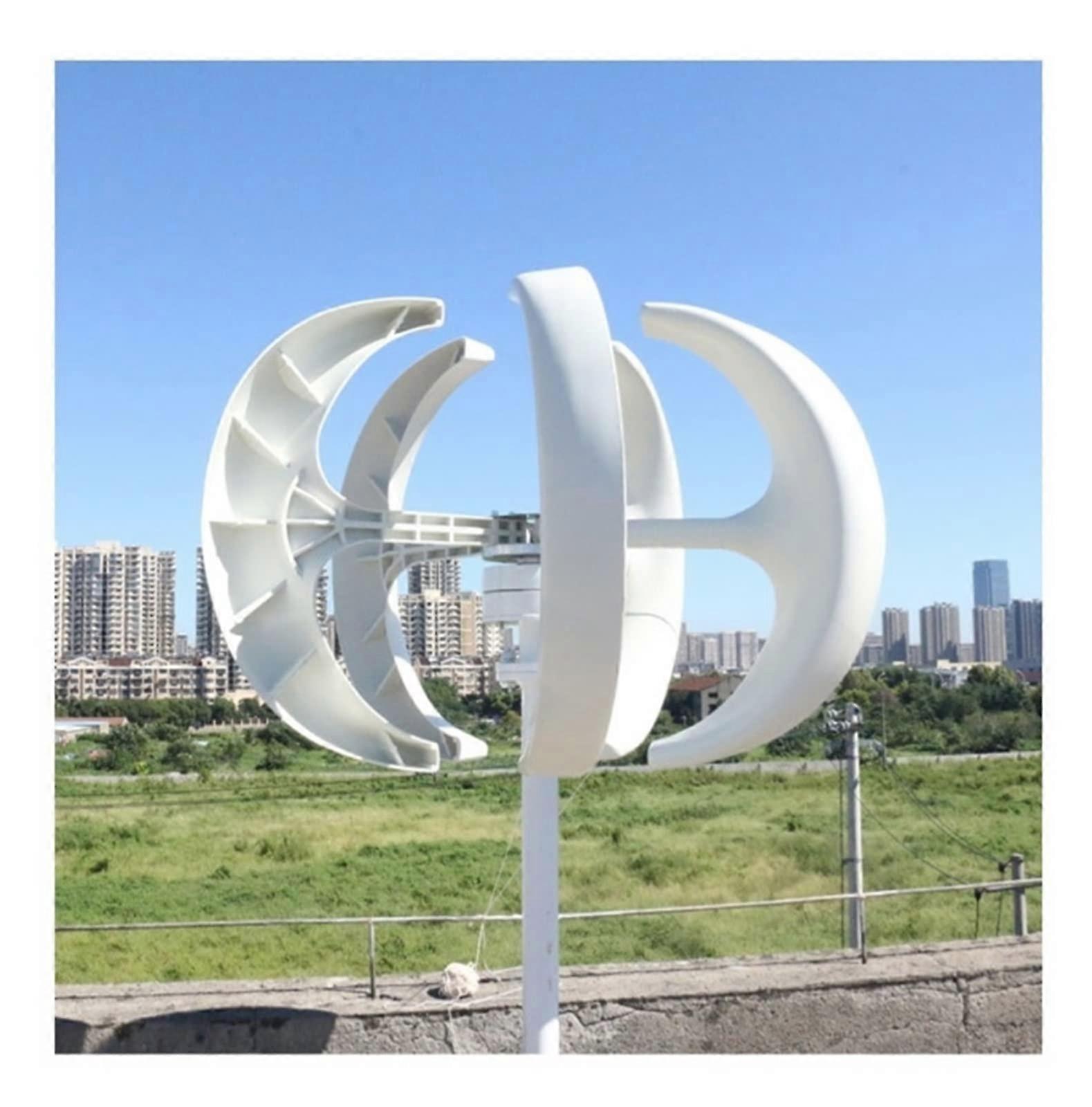 3000W Vertical Axis Maglev Wind Turbine Low Wind Start Off Grid 12V Efficient Low Noise Red