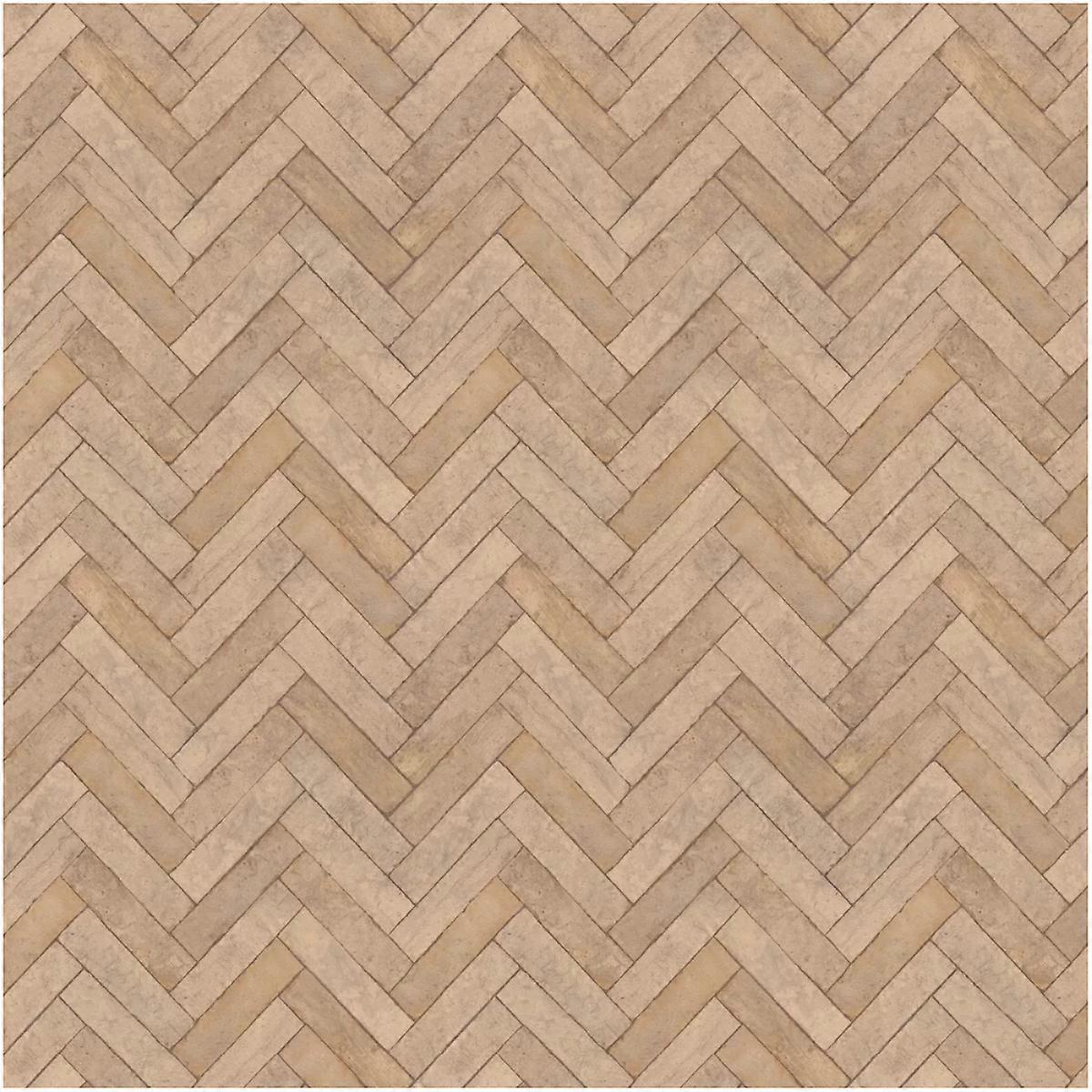 Terracotta Herringbone Brick Wallpaper