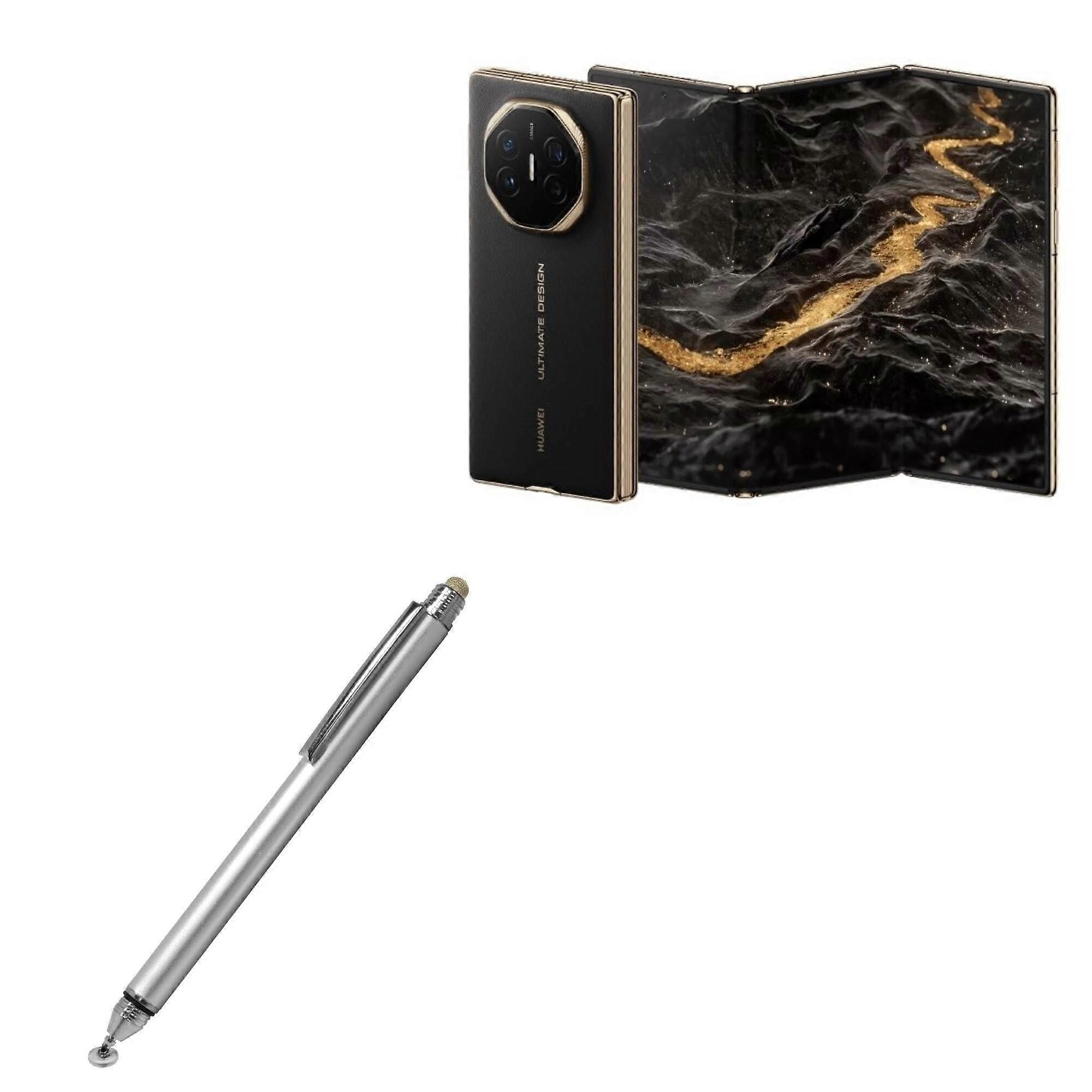 Stylus Pen for Huawei XT Ultimate Touchscreen, Dual Tip Precision Capacitive Stylus, Metallic Silver