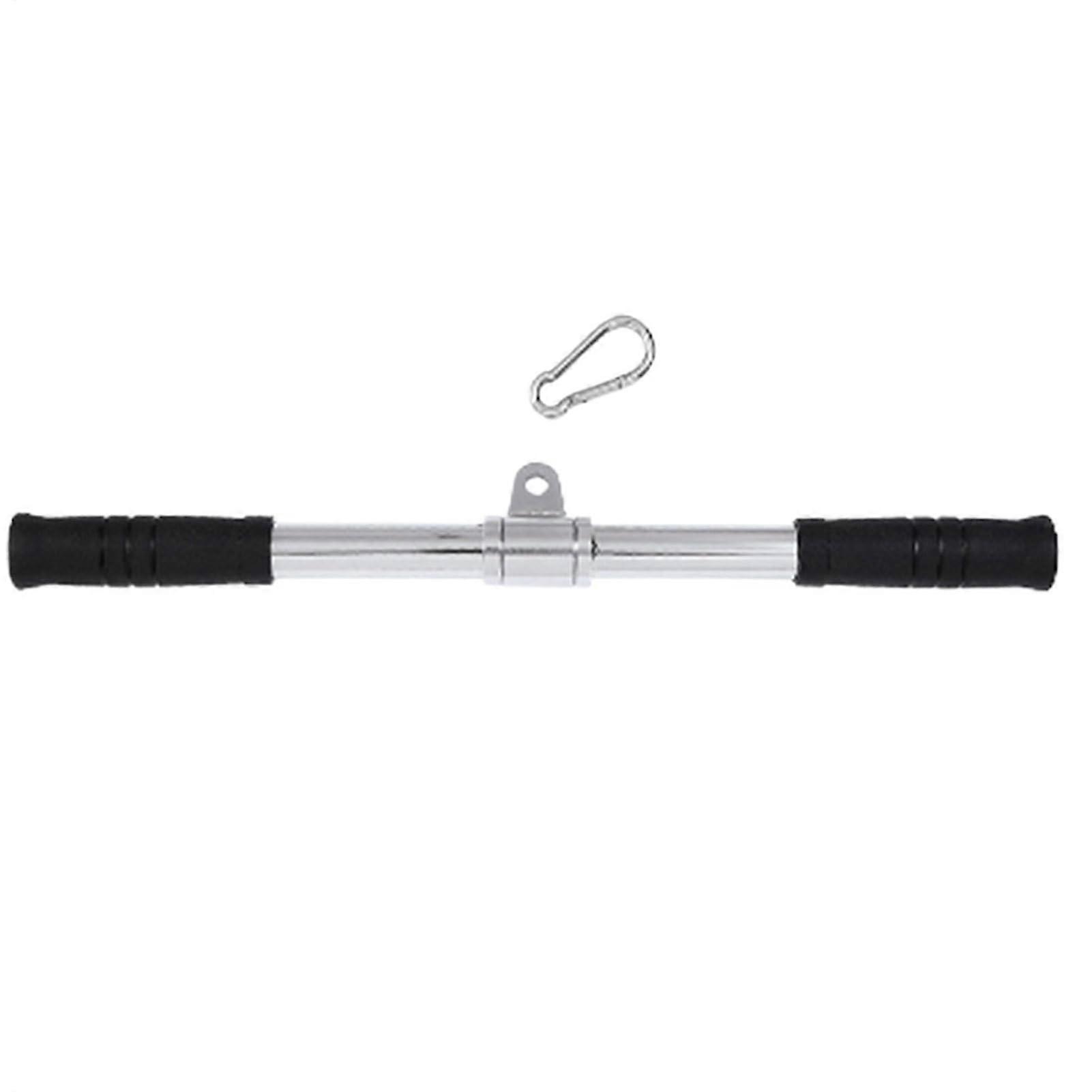 Stainless Steel Lat Pulldown Bar with NonSlip Grip Cable Attachment for Upper Body Strength Training